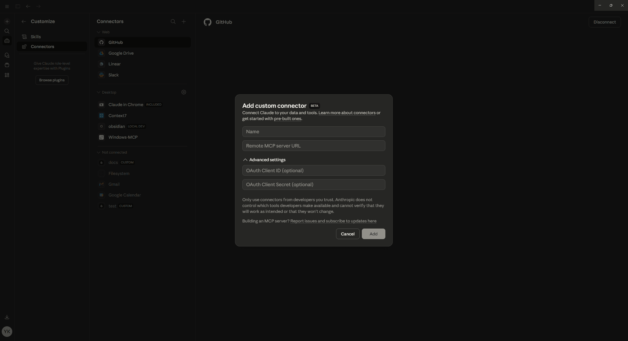 Claude Desktop claude_desktop_config.json file open in a code editor showing MCP server configuration