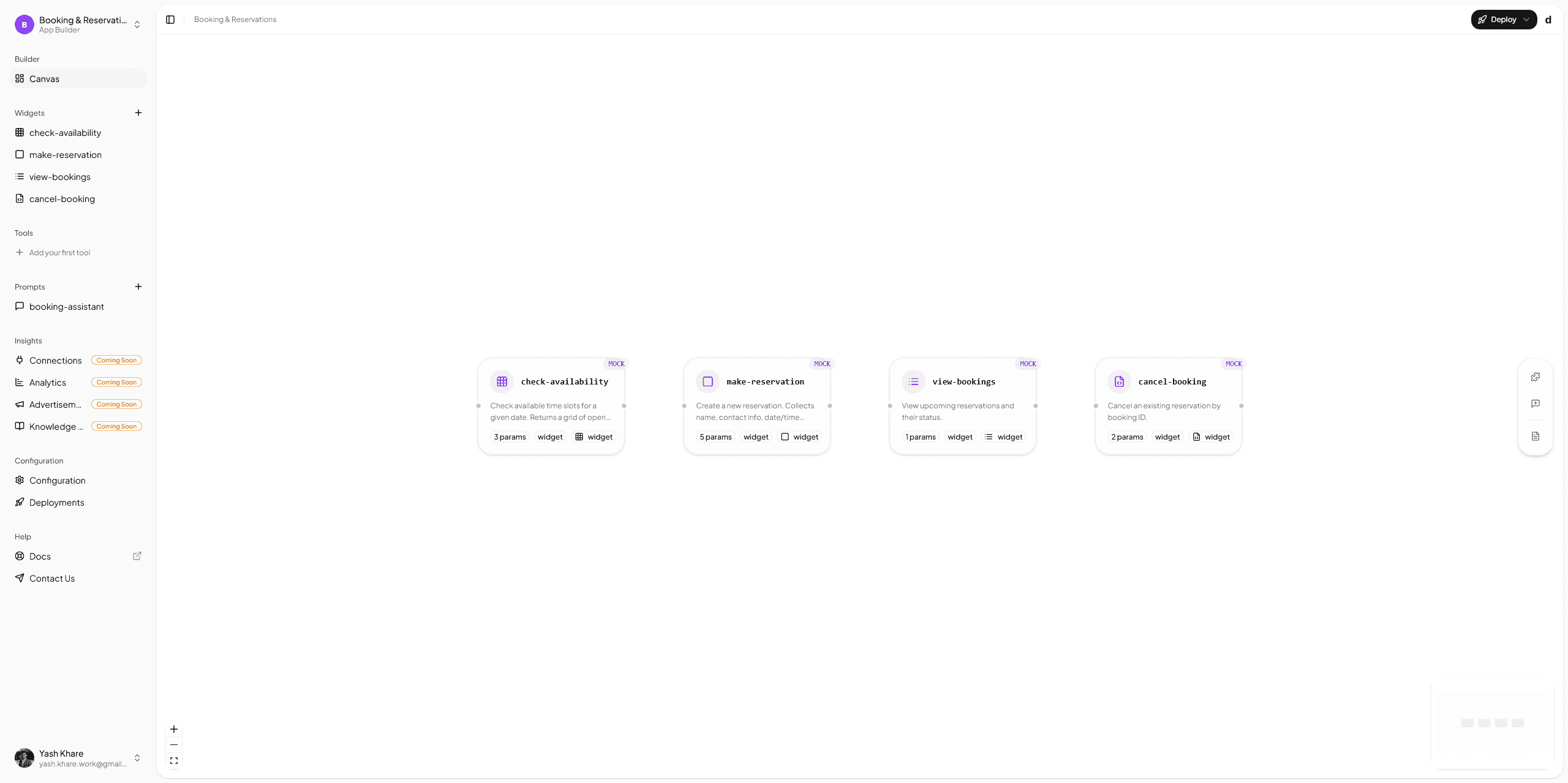 drio app builder canvas